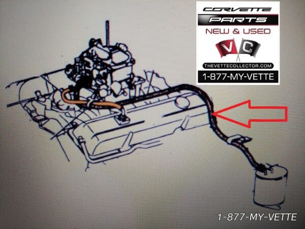 74-77 Corvette Fuel Vapor Evap Canister Hose