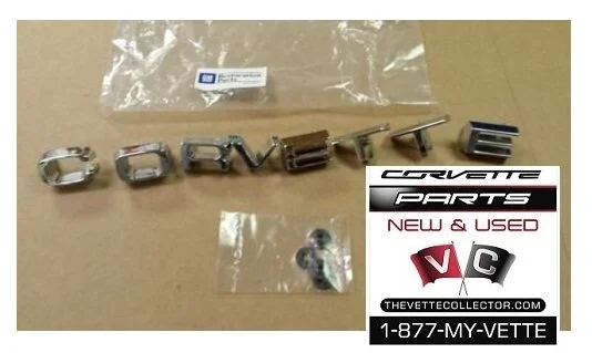 74-75 Corvette Emblem- Rear Bumper Letter Set
