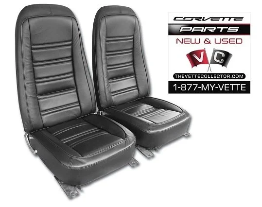 76-78 Corvette Seat Cover Set Leather / Vinyl