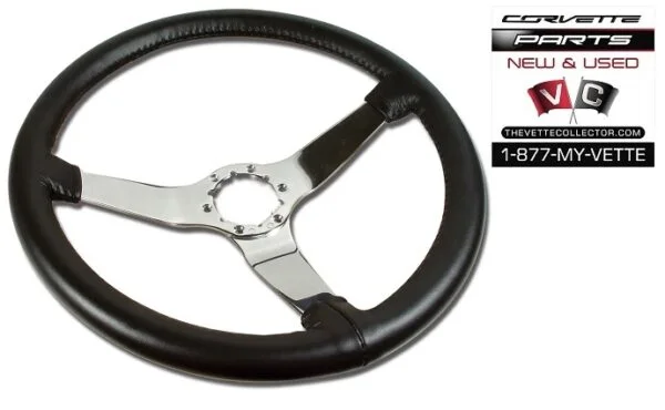77-82 Corvette Steering Wheel Leather / Chrome
