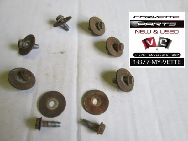 68-74 Corvette P02 Wheel Hub Cap Screw Set- USED