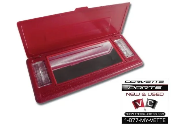 78-82 Corvette Sunvisor Vanity Mirror- RED