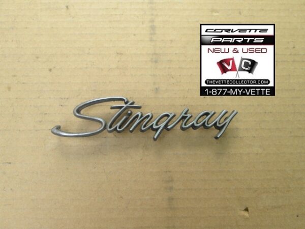 74-76 Corvette Emblem- Fender Stingray Script- USED GM # 3956216