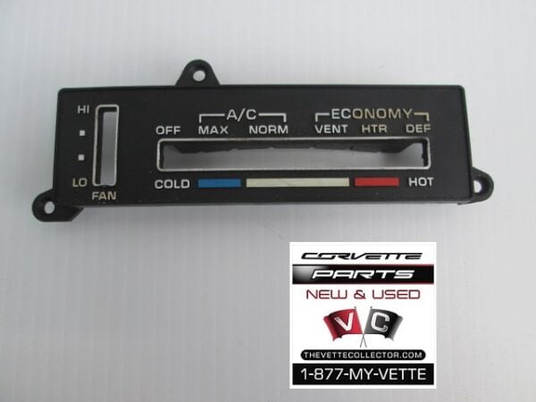77-79 Corvette Heater Control Face Plate- USED GM # 344882