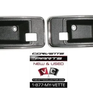 78-82 Corvette Door Latch Bezel Set- BLACK