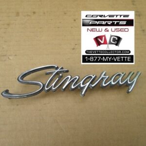 69-73 Corvette Emblem- Fender Stingray Script- USED GM # 3945361