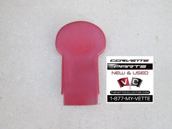 74-77 Corvette Seat Belt Upper Bolt Cover RED- USED