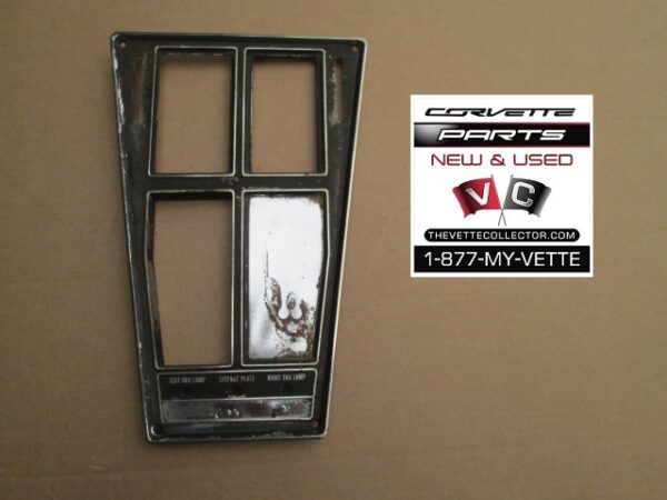 69 Corvette Shift Console Plate Manual- USED GM # 3956071, 3954530