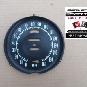 68-71 Corvette Speedometer Face Plate- USED GM # 6481495
