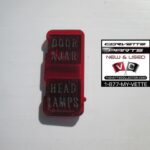 69-71 Corvette Center Gauge Tell Tale Lens- Door Ajar / Headlamps- USED GM # 6491075