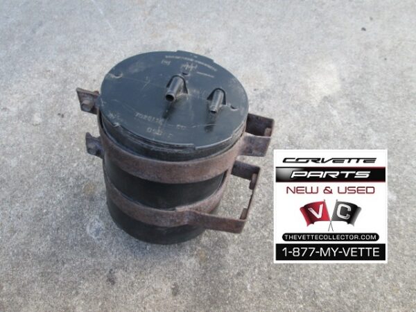 74-77 Corvette Charcoal Fuel Vapor Canister with Bracket- USED GM # 7028131