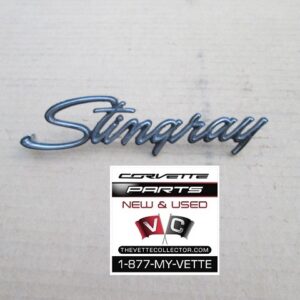 69-73 Corvette Emblem- Fender Stingray Script- USED BLEMISHED GM # 3945361