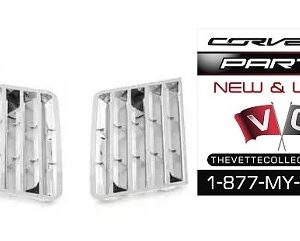 80-82 Corvette Side Fender Louver Set- CHROME GM # 14038239 & 14038240