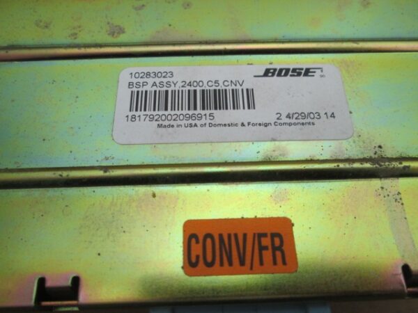 98-04 Corvette BOSE Amplifier Conv/FR- USED GM # 10283023