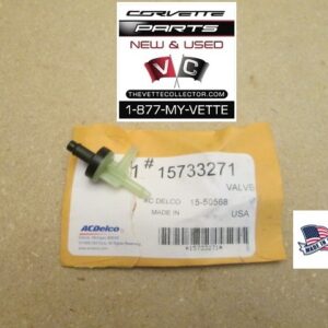 84-96 NOS Corvette Heater AC Vacuum Tank Check Valve GM # 15733271