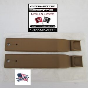 84-96 Corvette Seat Belt Buckle Sleeve Set- SADDLE