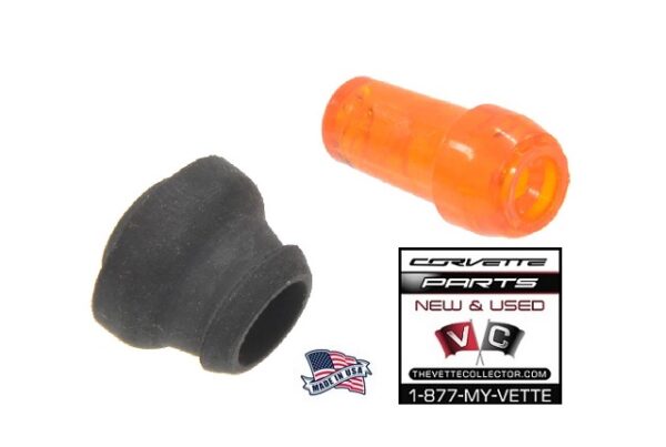 68-71 Corvette Fiber Optic Lens and Grommet- Amber